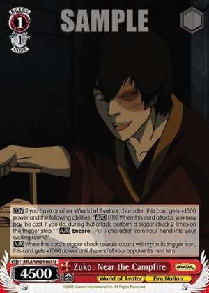 Zuko: Near the Campfire