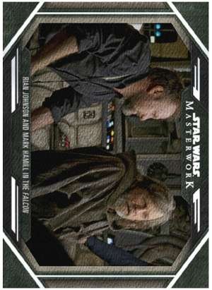 Rian Johnson and Mark Hamill in the Falcon