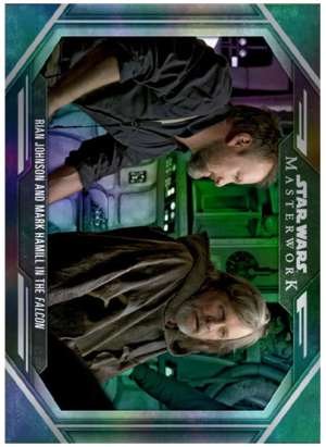 Rian Johnson and Mark Hamill in the Falcon
