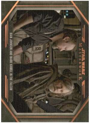 Rian Johnson and Mark Hamill in the Falcon
