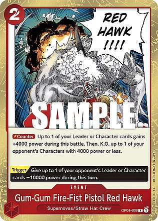 Gum Gum Fire-Fist Pistol Red Hawk