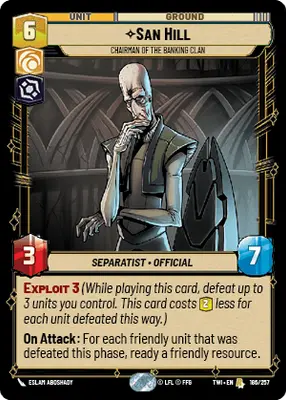 San Hill, Chairman of the Banking Clan