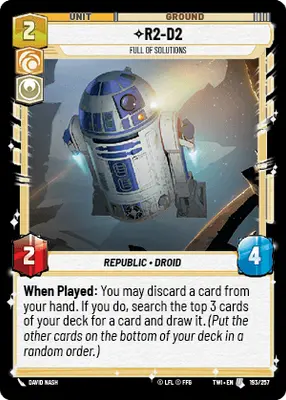 R2-D2, Full of Solutions
