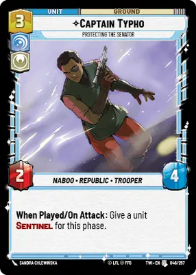 Captain Typho Protecting the Senator