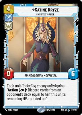 Satine Kryze Committed to Peace