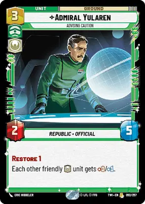 Admiral Yularen  Advising Caution