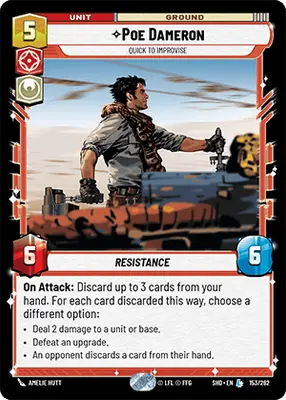 Poe Dameron, Quick to Improvise