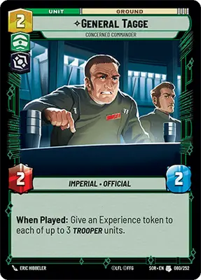 General Tagge Concerned Commander