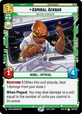 Admiral Ackbar Brilliant Strategist