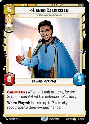 Lando Calrissian Responsible Businessman