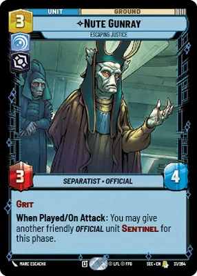 Nute Gunray Escaping Justice