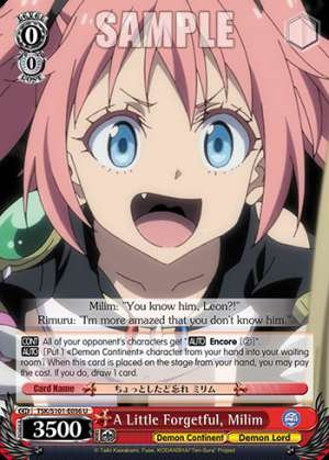 A Little Forgetful, Milim