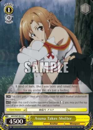 Asuna Takes Shelter
