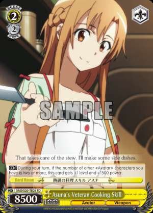 Asuna's Veteran Cooking Skill