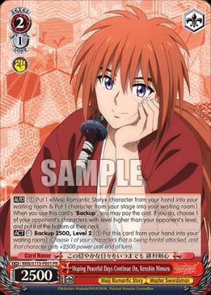 Hoping Peaceful Days Continue On, Kenshin Himura