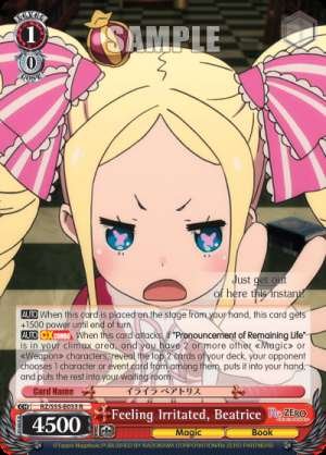 Feeling Irritated, Beatrice
