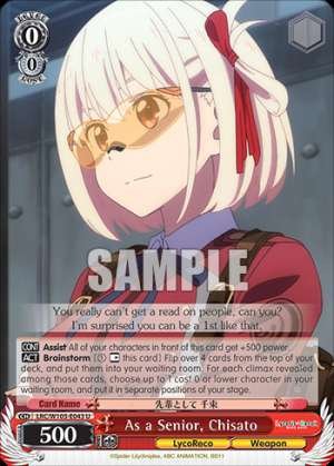 As a Senior, Chisato