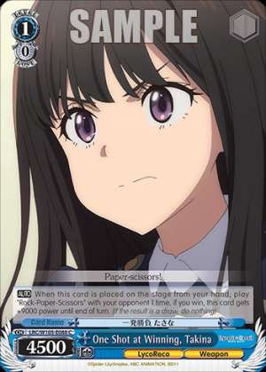One Shot at Winning, Takina