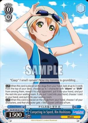 Competing in Speed, Rin Hoshizora