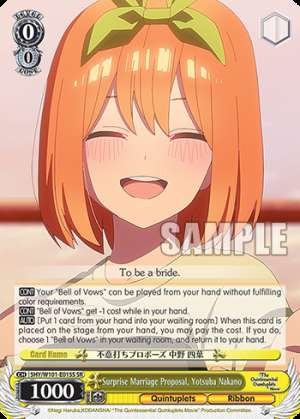Surprise Marriage Proposal, Yotsuba Nakano