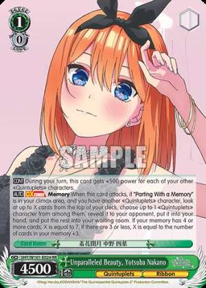 Unparalleled Beauty, Yotsuba Nakano