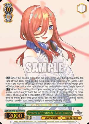 Flowers of Gratitude, Miku Nakano