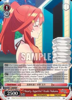 Hearty Appetite? Itsuki Nakano