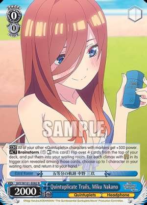 Quintuplicate Trails, Miku Nakano