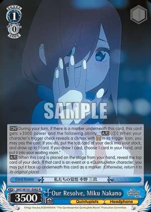 Our Resolve, Miku Nakano