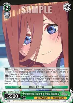 Intensive Training, Miku Nakano