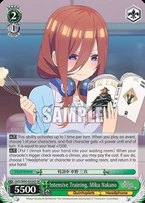 Intensive Training, Miku Nakano