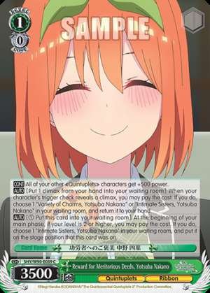 Reward for Meritorious Deeds, Yotsuba Nakano