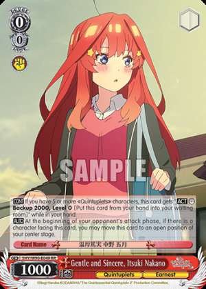 Gentle and Sincere, Itsuki Nakano