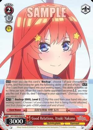 Good Relations, Itsuki Nakano