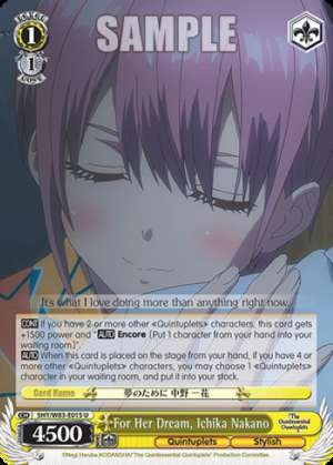 For Her Dream, Ichika Nakano