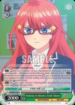 Studying in Advance, Itsuki Nakano