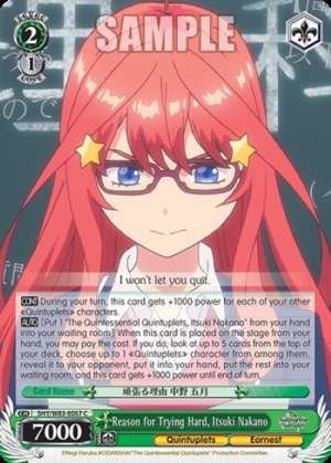 Reason for Trying Hard, Itsuki Nakano