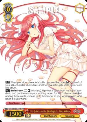 The Quintessential Quintuplets, Nino Nakano