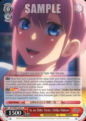 As an Elder Sister, Ichika Nakano