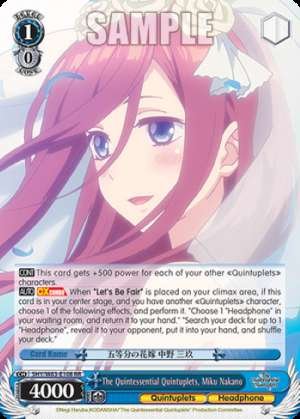 The Quintessential Quintuplets, Miku Nakano