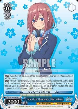 Third of the Quintuplets, Miku Nakano