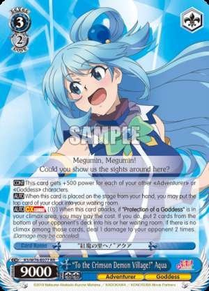 "To the Crimson Demon Village!" Aqua