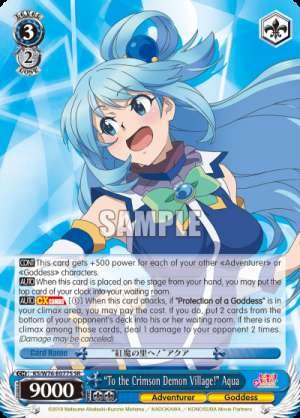 "To the Crimson Demon Village!" Aqua
