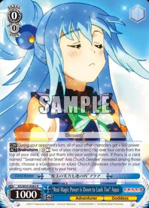 "Real Magic Power is Down to Luck Too" Aqua