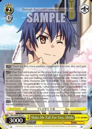 Make Me Fall For You, Shido