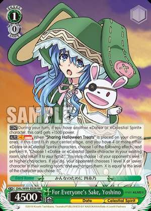 For Everyone's Sake, Yoshino