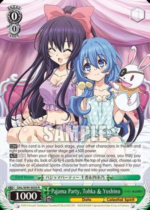 Pajama Party, Tohka & Yoshino