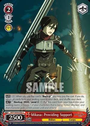 Mikasa: Providing Support