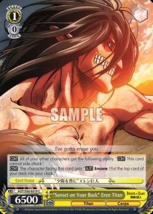 "Sunset on Your Back" Eren Titan