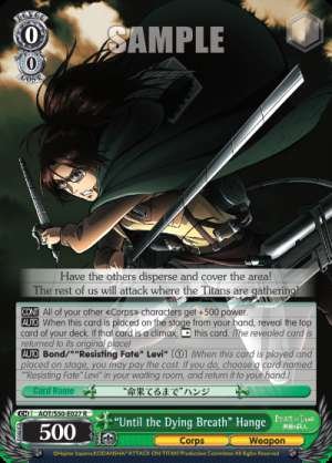 "Until the Dying Breath" Hange